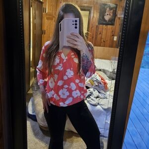 New York & Company Floral Blouse Nwt